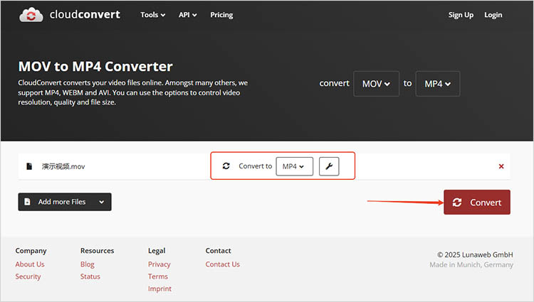 使用CloudConvert步骤
